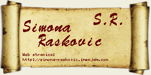 Simona Rašković vizit kartica